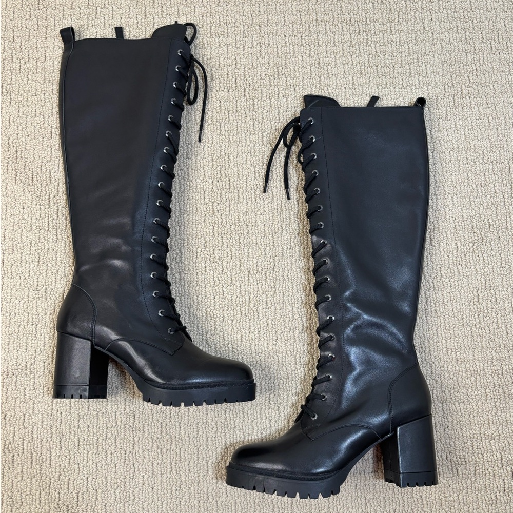 Aerosoles Knee High Lace Up Boots